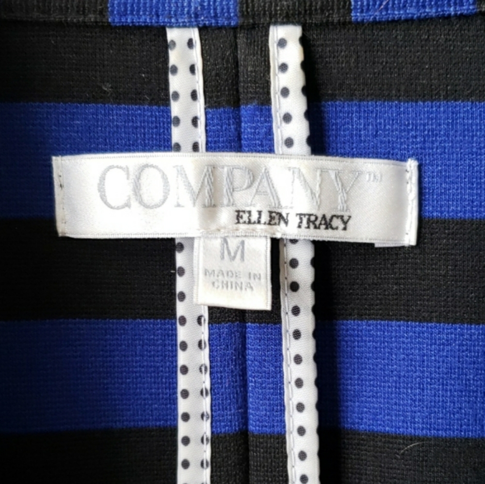 Ellen Tracy Lightweight Knit Statement Blazer M - image 4